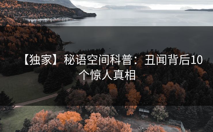 【独家】秘语空间科普：丑闻背后10个惊人真相